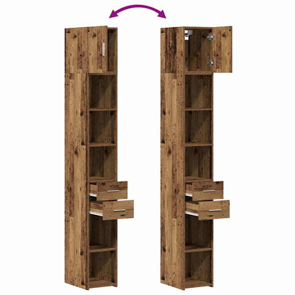 vidaXL Aufbewahrungsschrank 2 pcs Altholz 30 x 42,5 x 225 cm