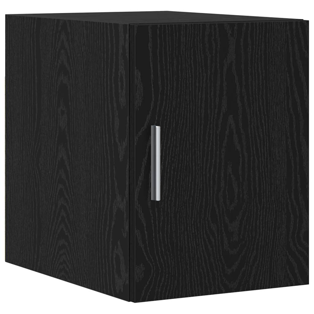 vidaXL Meuble de rangement à tiroirs 2 pcs Noir aspect chêne