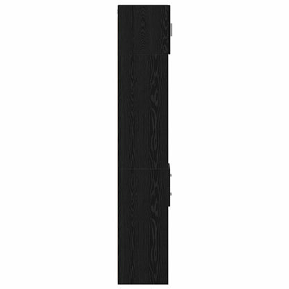 vidaXL Meuble de rangement à tiroirs 2 pcs Noir aspect chêne