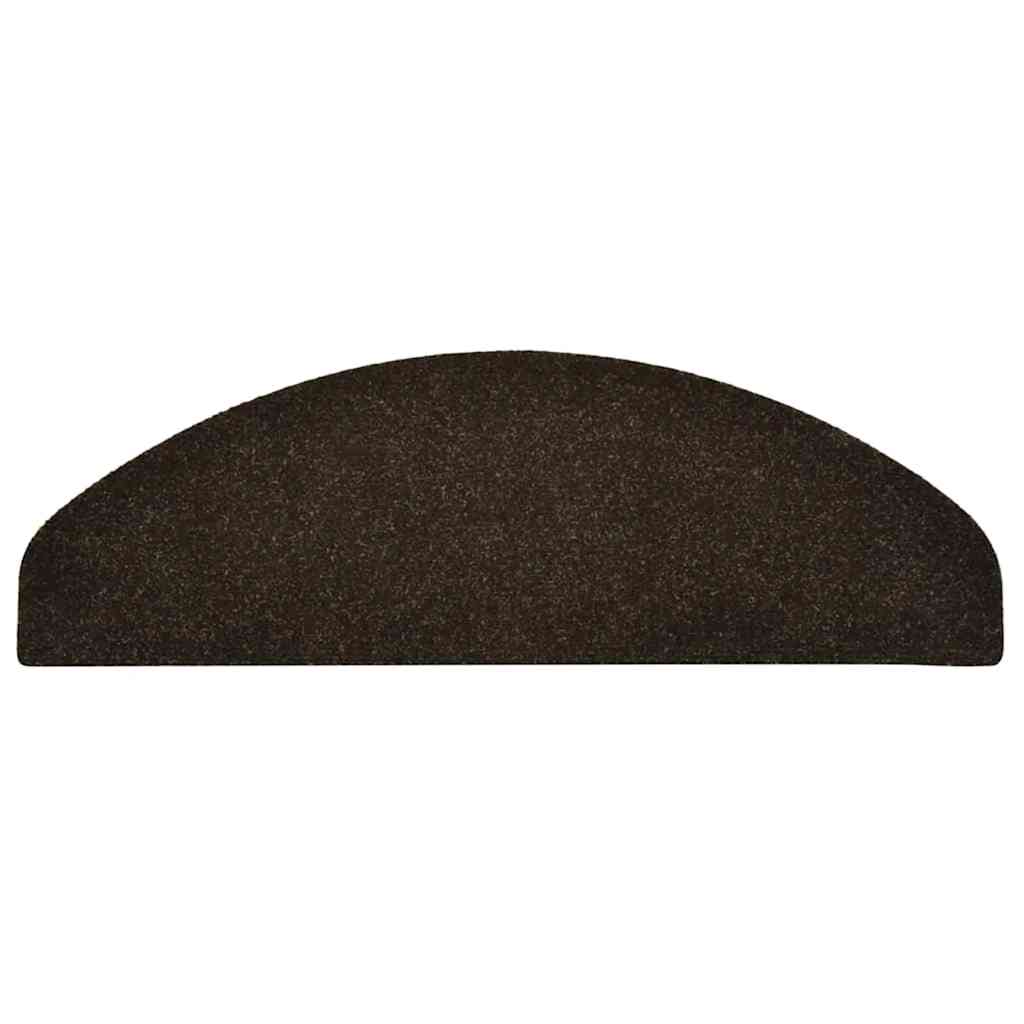 vidaXL Stufenmatten Selbstklebend 20 Stk. 65x21x4 cm Dunkelbraun Halbrund Groß