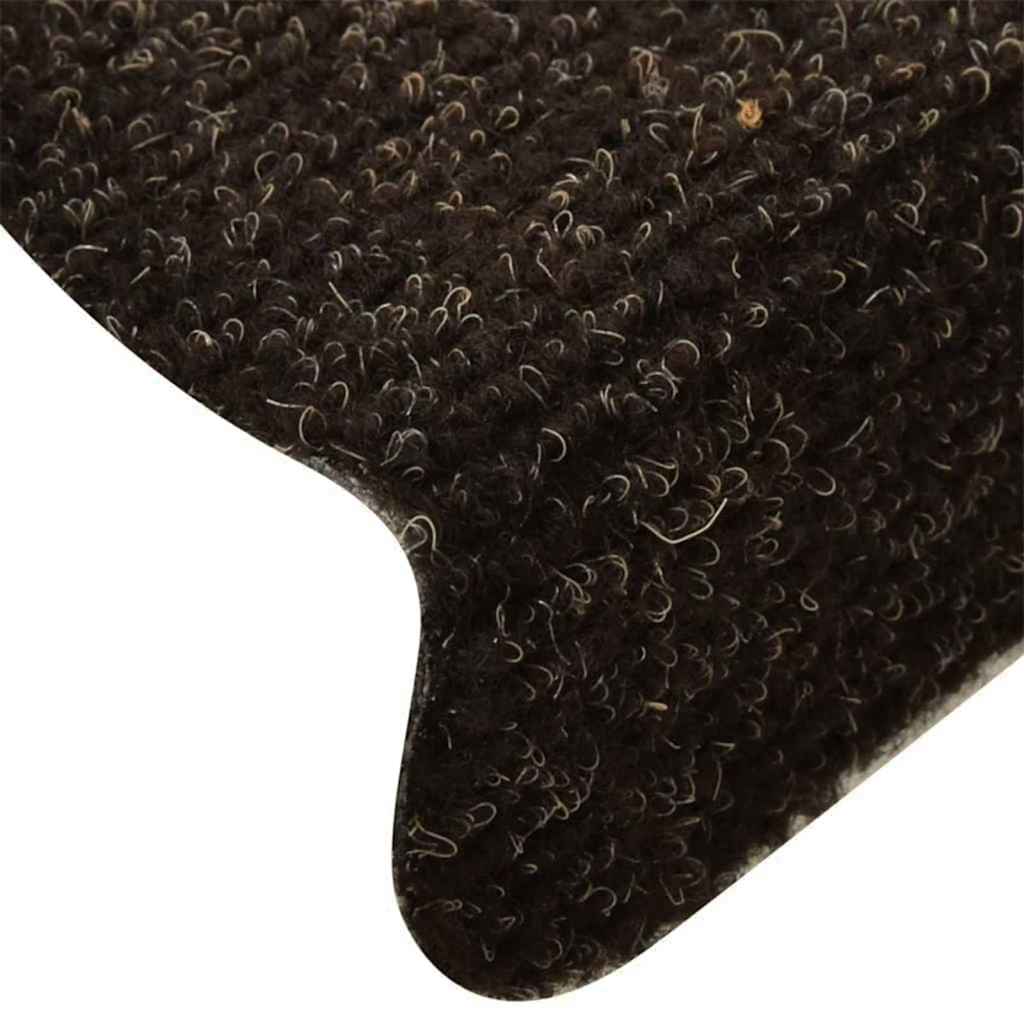 vidaXL Stufenmatten Selbstklebend 20 Stk. 65x21x4 cm Dunkelbraun Halbrund Groß