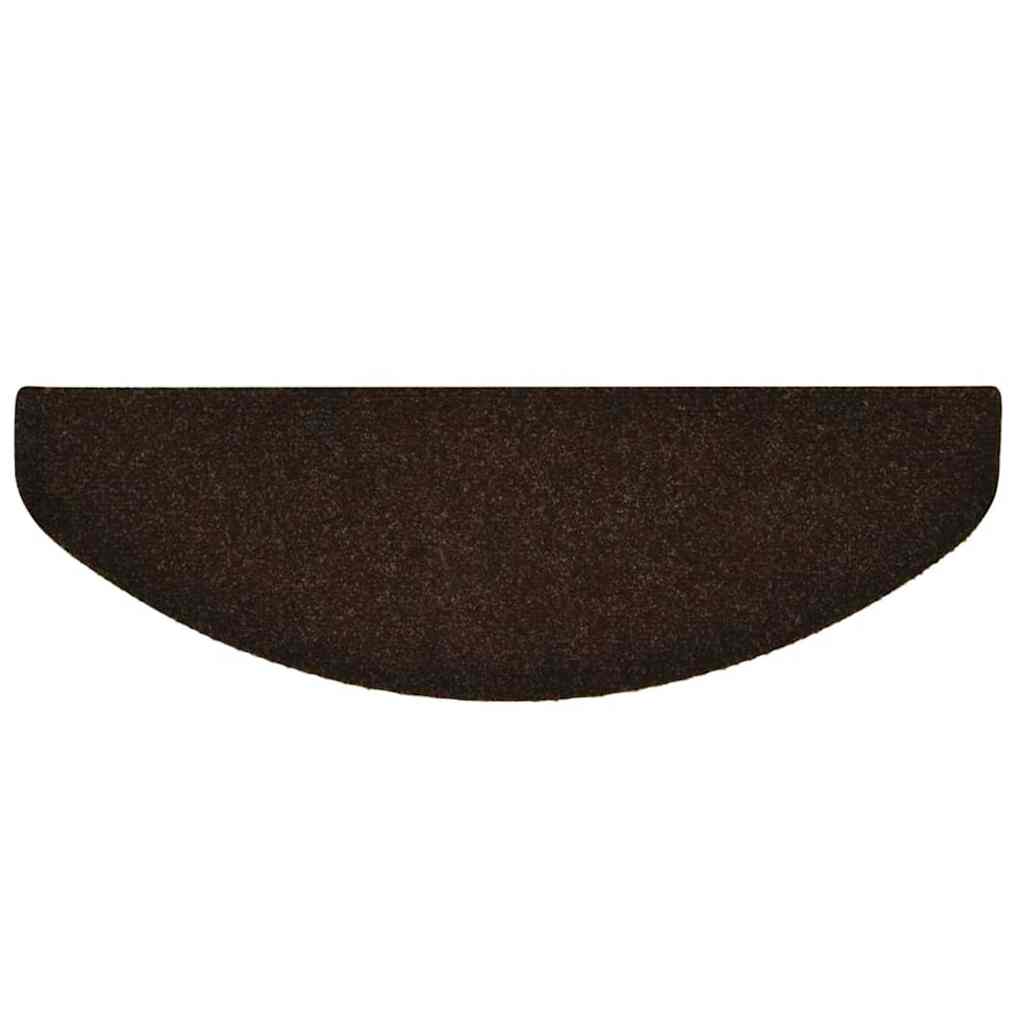 vidaXL Stufenmatten Selbstklebend 20 Stk. 65x21x4 cm Braun Halbrund Groß