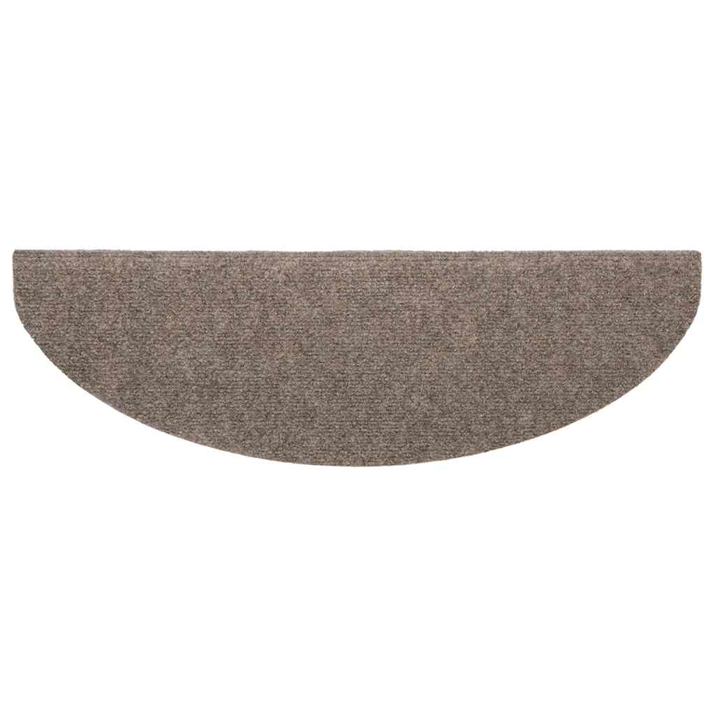 vidaXL Stufenmatten Selbstklebend 20 Stk. 65x21x4 cm Beige Halbrund Groß