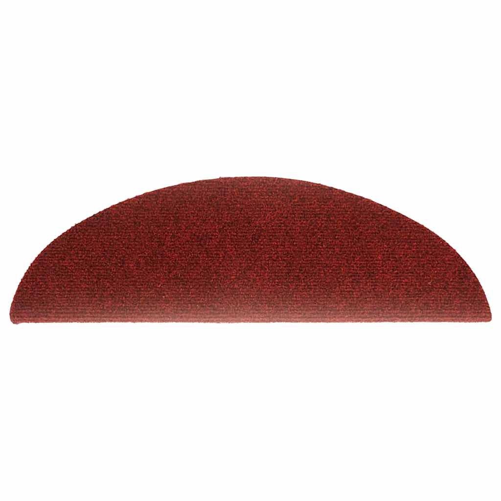 vidaXL Stufenmatten Selbstklebend 20 Stk. 56x17x3 cm Bordeauxrot Halbrund