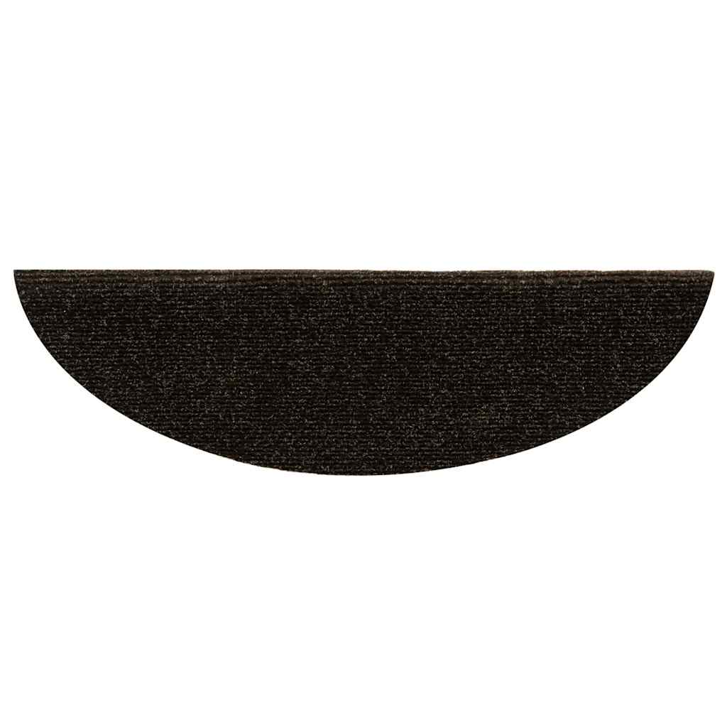 Stufenmatten Selbstklebend 30 Stk. 56x17x3 cm Dunkelbraun Halbrund