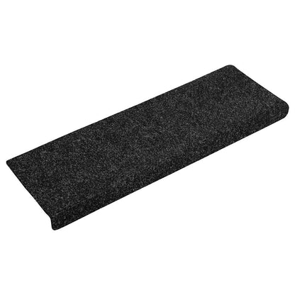 Stufenmatten Selbstklebend 30 Stk. 65x21x4 cm Schwarz Rechteckiger Rand