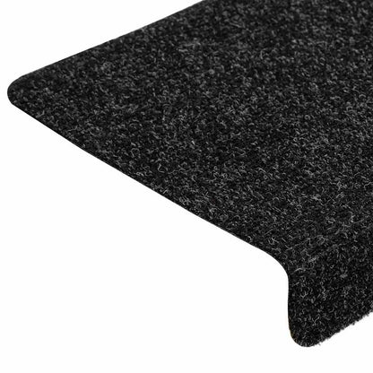 Stufenmatten Selbstklebend 30 Stk. 65x21x4 cm Schwarz Rechteckiger Rand