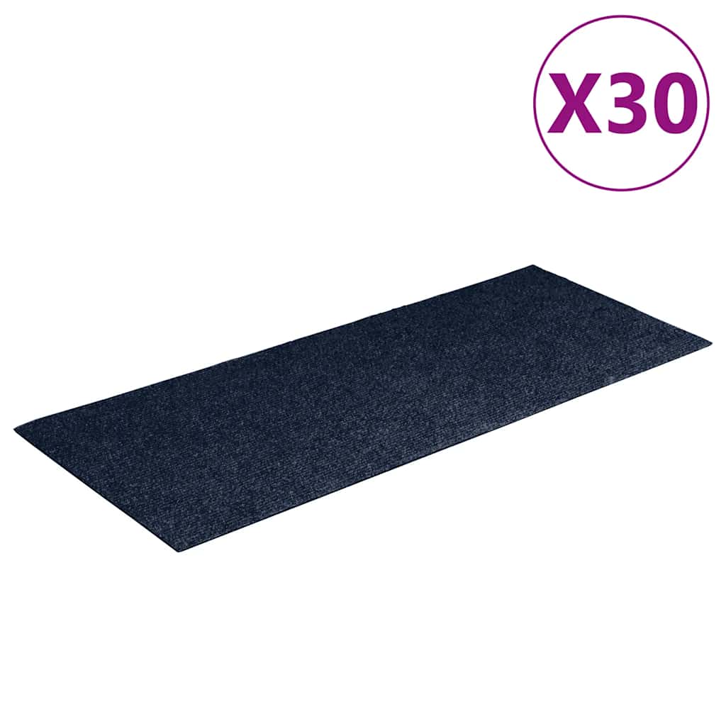 Stufenmatten Selbstklebend 30 Stk. 60x25 cm Marineblau Rechteckig