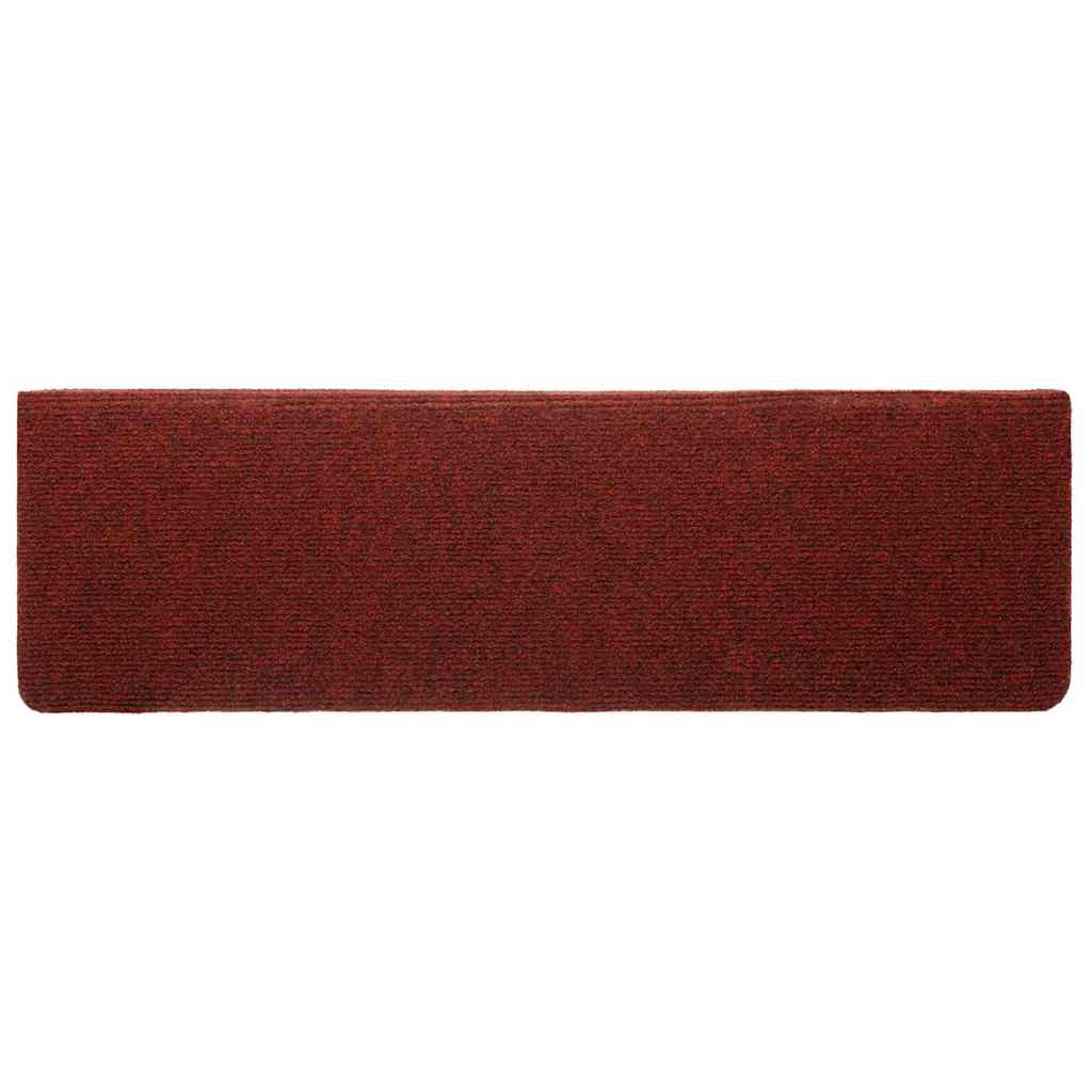 vidaXL Stufenmatten Selbstklebend 20 Stk. 65x21x4 cm Bordeauxrot Rechteckiger Rand