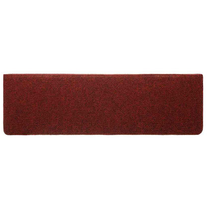 vidaXL Stufenmatten Selbstklebend 20 Stk. 65x21x4 cm Bordeauxrot Rechteckiger Rand