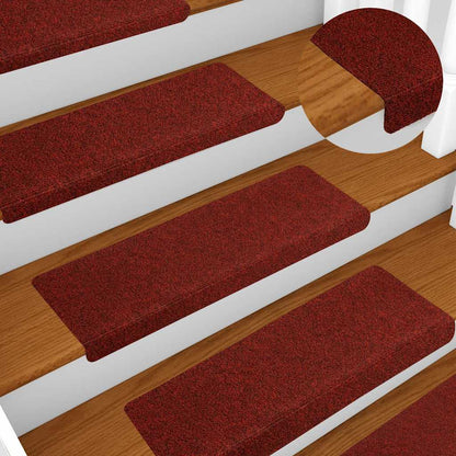 vidaXL Stufenmatten Selbstklebend 20 Stk. 65x21x4 cm Bordeauxrot Rechteckiger Rand
