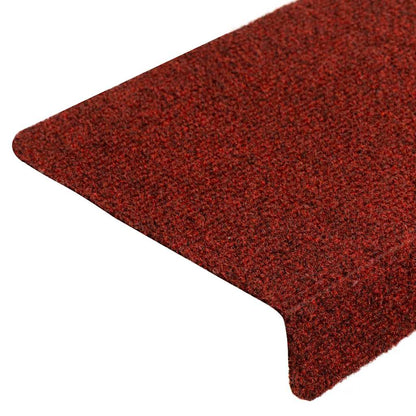 vidaXL Stufenmatten Selbstklebend 20 Stk. 65x21x4 cm Bordeauxrot Rechteckiger Rand