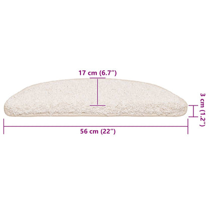 Stufenmatten 30 Stk. 56x17x3 cm Weiß Halbrund