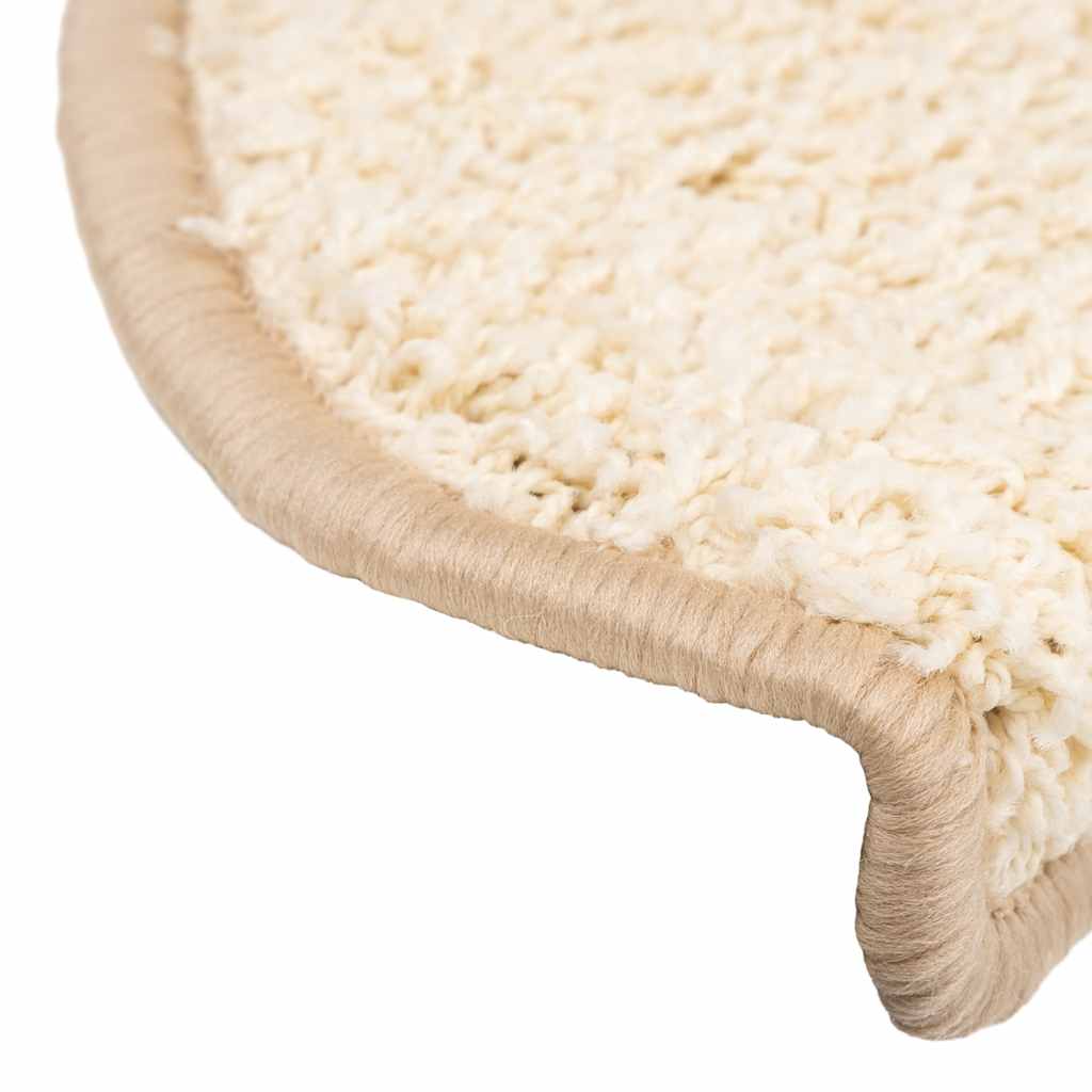 Stufenmatten 30 Stk. 65x21x4 cm Creme Halbrund Groß