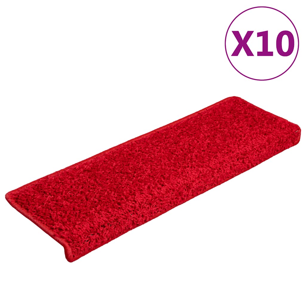 Stufenmatten 20 Stk. 65x21x4 cm Rot Rechteckiger Rand