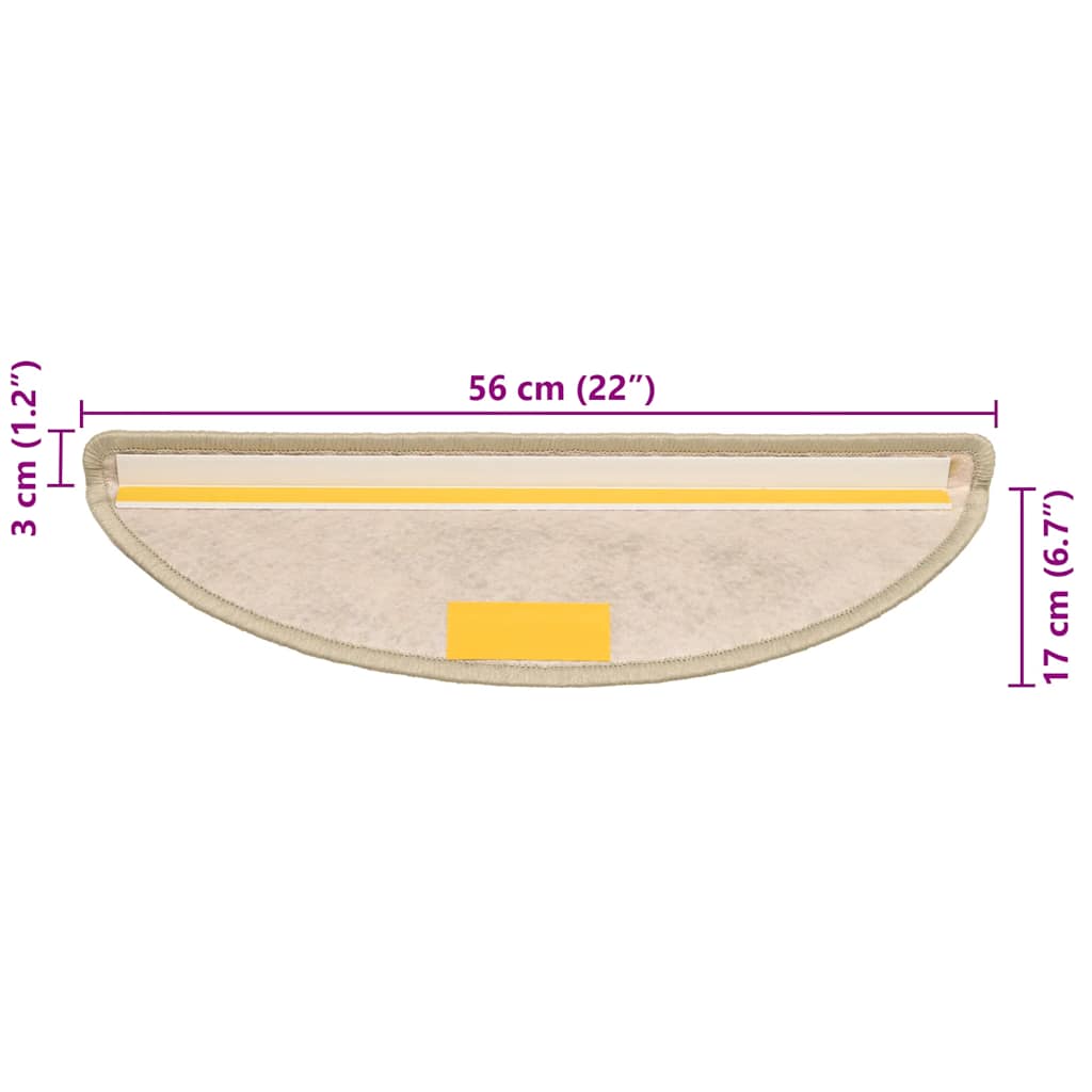 Stufenmatten Selbstklebend Sisal-Optik 30Stk. 56x17x3cm
