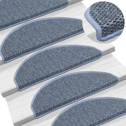 Stufenmatten Selbstklebend Sisal-Optik 30Stk. 65x21x4cm Blau