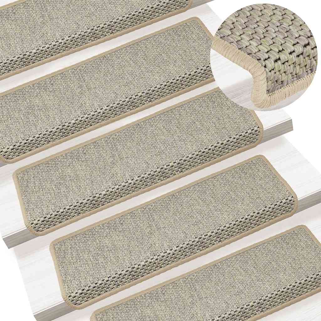 Stufenmatten Selbstklebend Sisal-Optik 30 Stk. 65x21x4cm Hellgrün