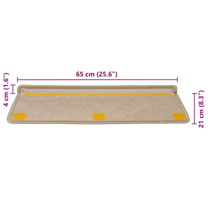 Stufenmatten Selbstklebend Sisal-Optik 30Stk. 65x21x4cm Sand