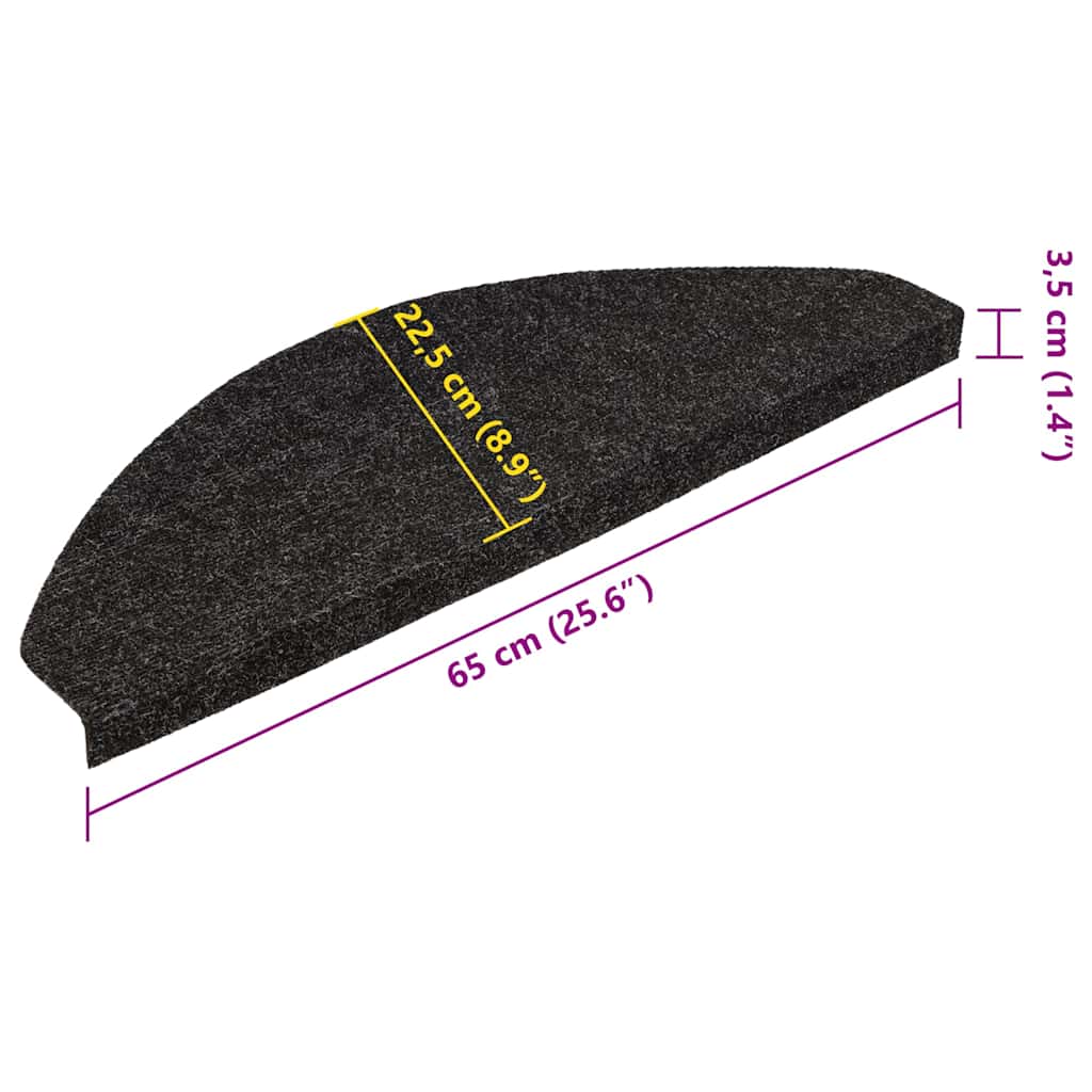 Stufenmatten Selbstklebend 20 Stk. Anthrazit 65x22,5x3,5 cm