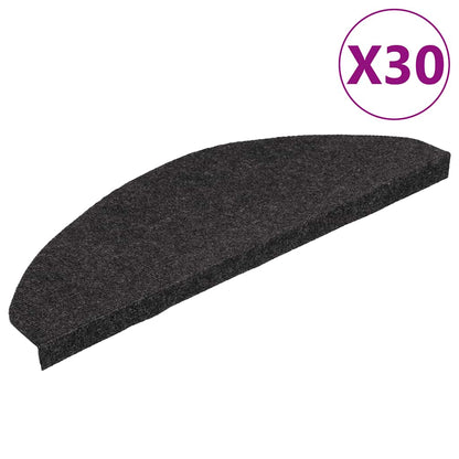 Stufenmatten Selbstklebend 30 Stk. Schwarz 65x22,5x3,5 cm