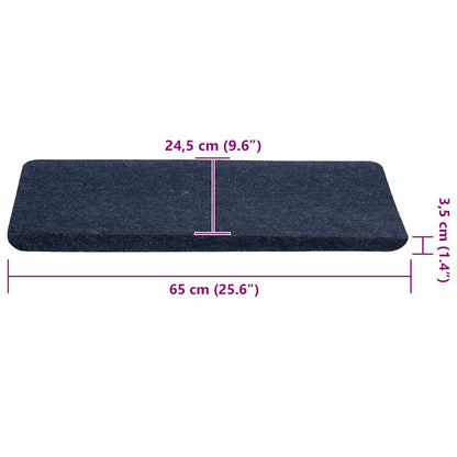 Stufenmatten Selbstklebend 30 Stk. Blau 65x24,5x3,5 cm