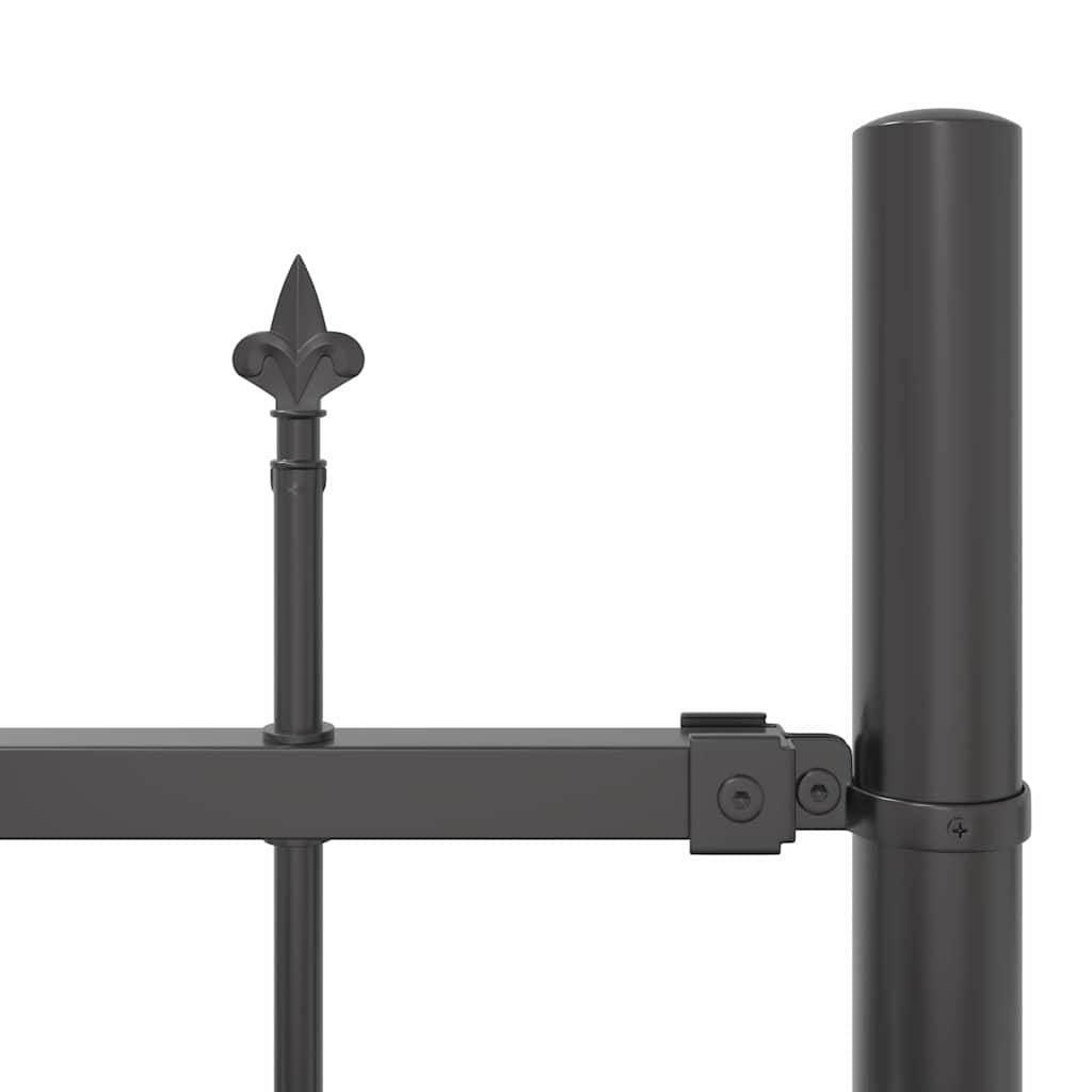 vidaXL Gartenzaun 2 pcs Grau 170 x 215 cm Pulverbeschichteter Stahl
