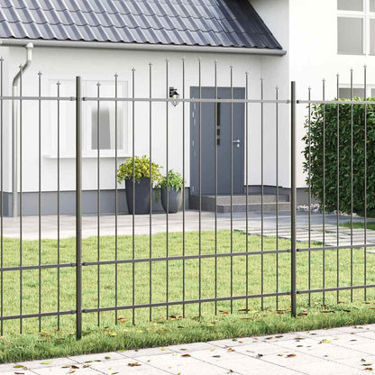 vidaXL Clôture de jardin 5 pcs Gris 170 x 215 cm Acier thermolaqué