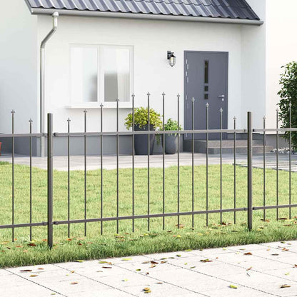vidaXL Clôture de jardin 6 pcs Gris 170 x 140 cm Acier poudré