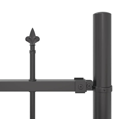 vidaXL Gartenzaun 6 pcs Grau 170 x 190 cm Pulverbeschichteter Stahl