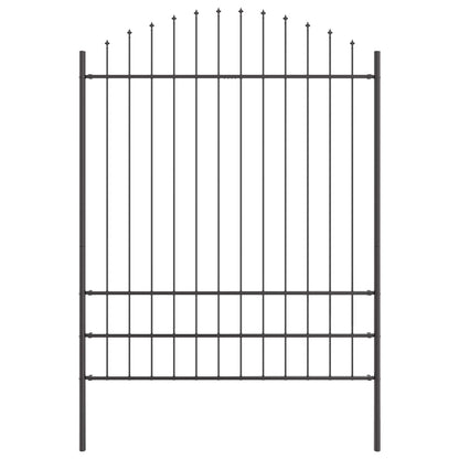vidaXL Gartenzaun 7 pcs Grau 170 x 225 cm Pulverbeschichteter Stahl