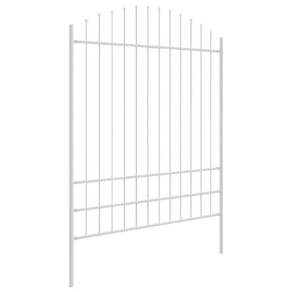 vidaXL Gartenzaun 2 pcs Weiß 170 x 225 cm Pulverbeschichteter Stahl