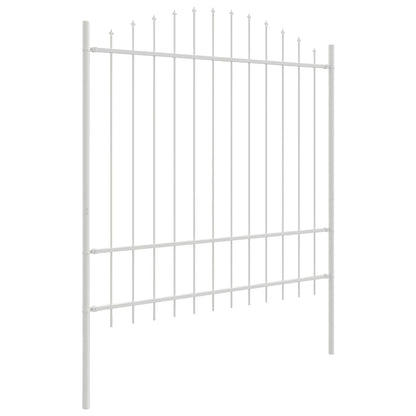 vidaXL Gartenzaun 3 pcs Weiß 170 x 215 cm Pulverbeschichteter Stahl