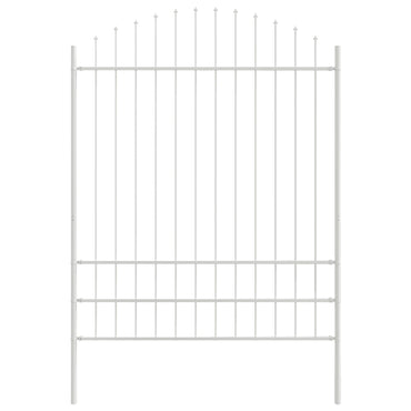 vidaXL Gartenzaun 6 pcs Weiß 170 x 225 cm Pulverbeschichteter Stahl