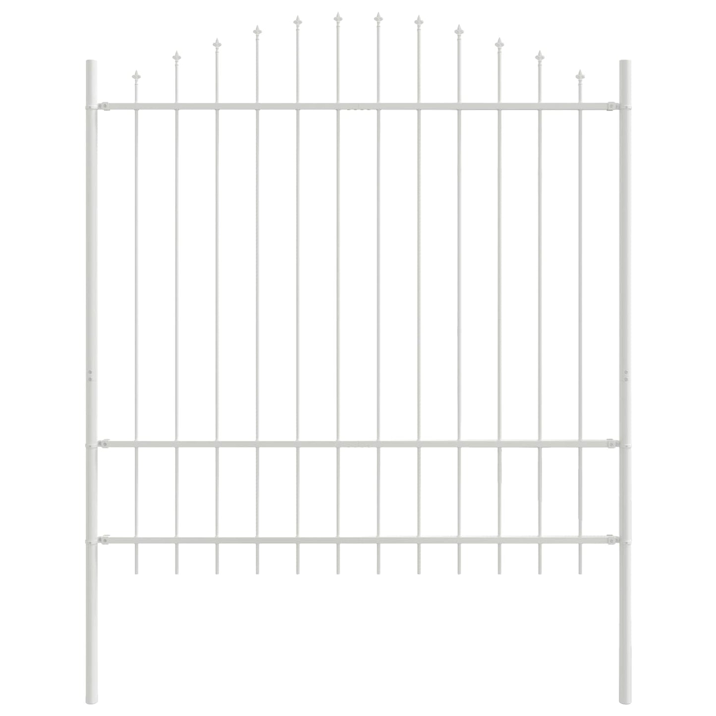 vidaXL Gartenzaun 7 pcs Weiß 170 x 215 cm Pulverbeschichteter Stahl