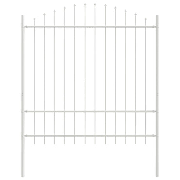 vidaXL Gartenzaun 7 pcs Weiß 170 x 215 cm Pulverbeschichteter Stahl