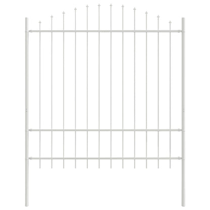 vidaXL Gartenzaun 7 pcs Weiß 170 x 215 cm Pulverbeschichteter Stahl