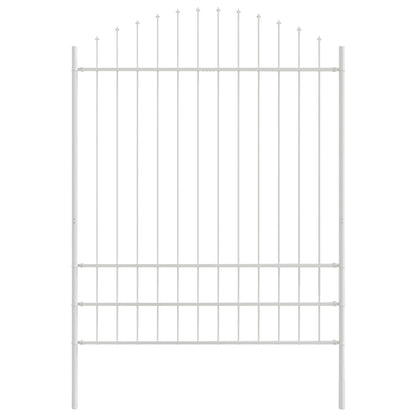 Gartenzaun 7 pcs Weiß 170 x 225 cm Pulverbeschichteter Stahl