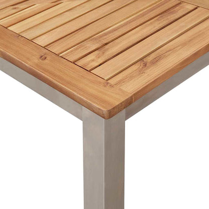 vidaXL Outdoortisch-Set 9 pcs Braun Massivholz Akazie