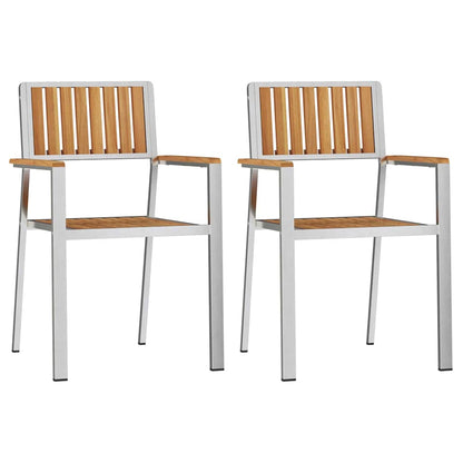 Outdoortisch-Set 3 pcs Braun Massivholz Teak