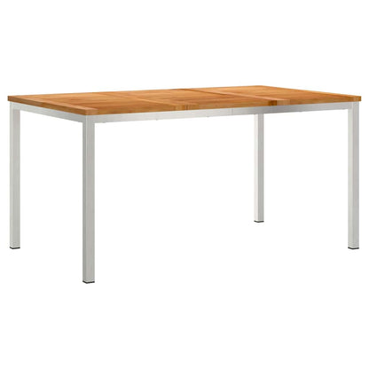 vidaXL Outdoortisch-Set 5 pcs Braun Massivholz Teak