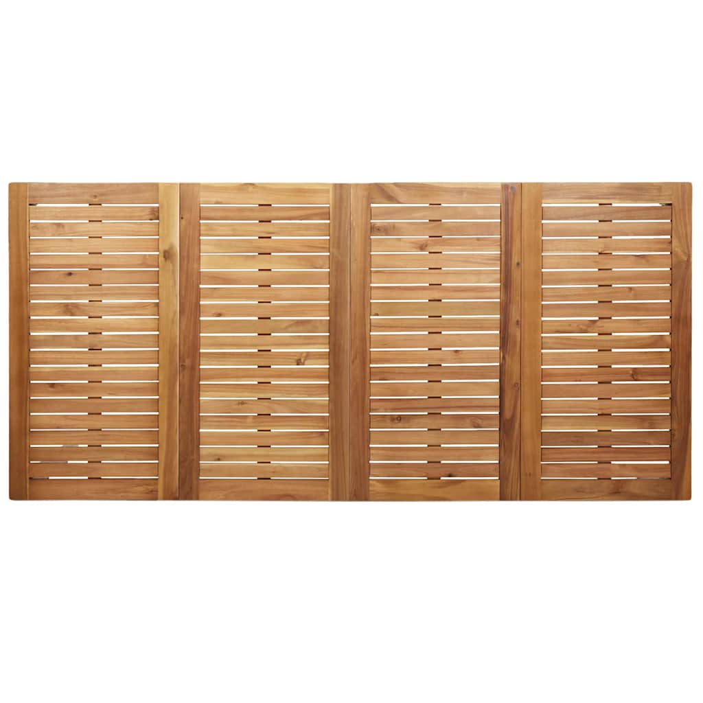 vidaXL Outdoortisch-Set 9 pcs Braun Massivholz Teak