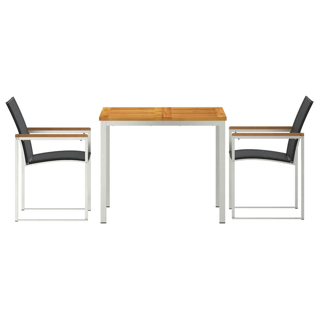 Garten Essgruppe 3 pcs Braun Massivholz Akazie