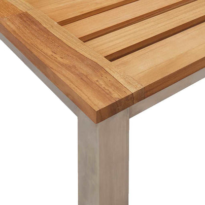 vidaXL Garten Essgruppe 3 pcs Braun und Schwarz Massivholz Teak