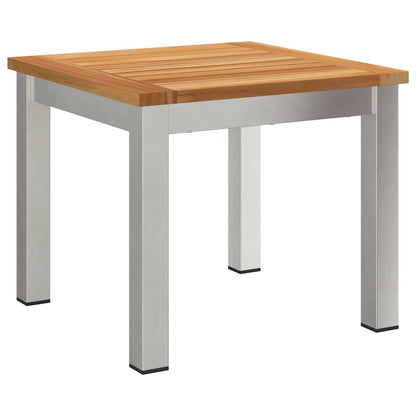 vidaXL Garten Essgruppe 3 pcs Braun und Schwarz Massivholz Teak