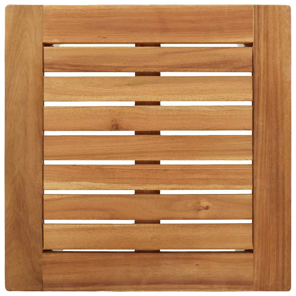 vidaXL Garten Essgruppe 3 pcs Braun und Schwarz Massivholz Teak