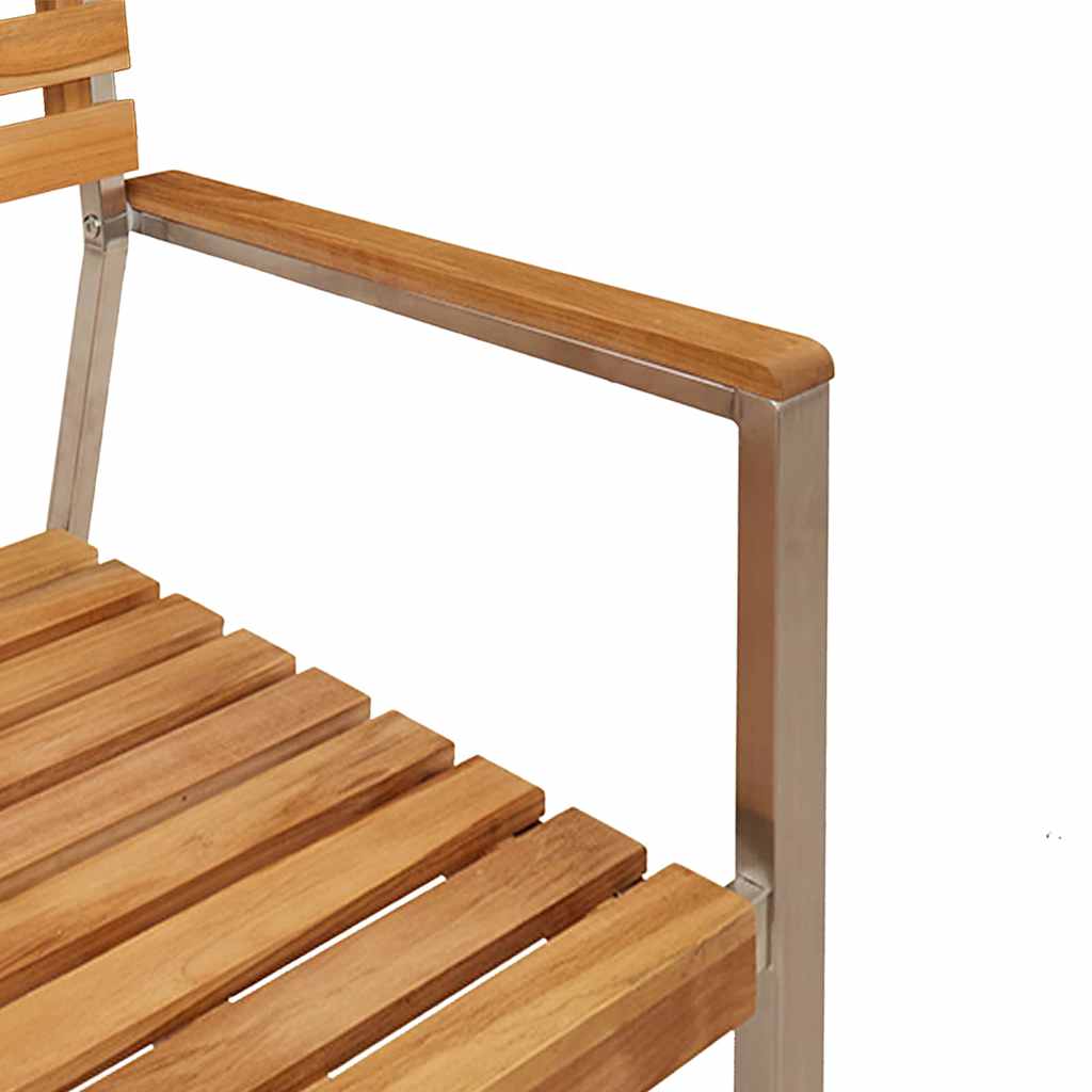 Garten Essgruppe 3 pcs Braun Massivholz Teak