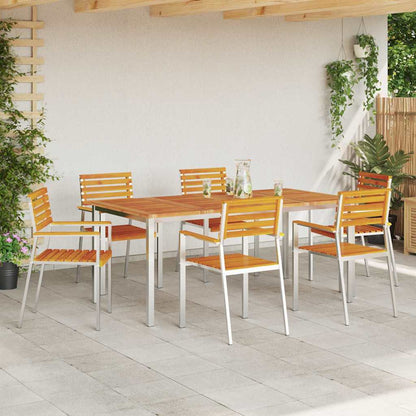 vidaXL Chaises de jardin 6 pcs bois huilé naturel 56 x 54,5 x 87 cm acacia massif