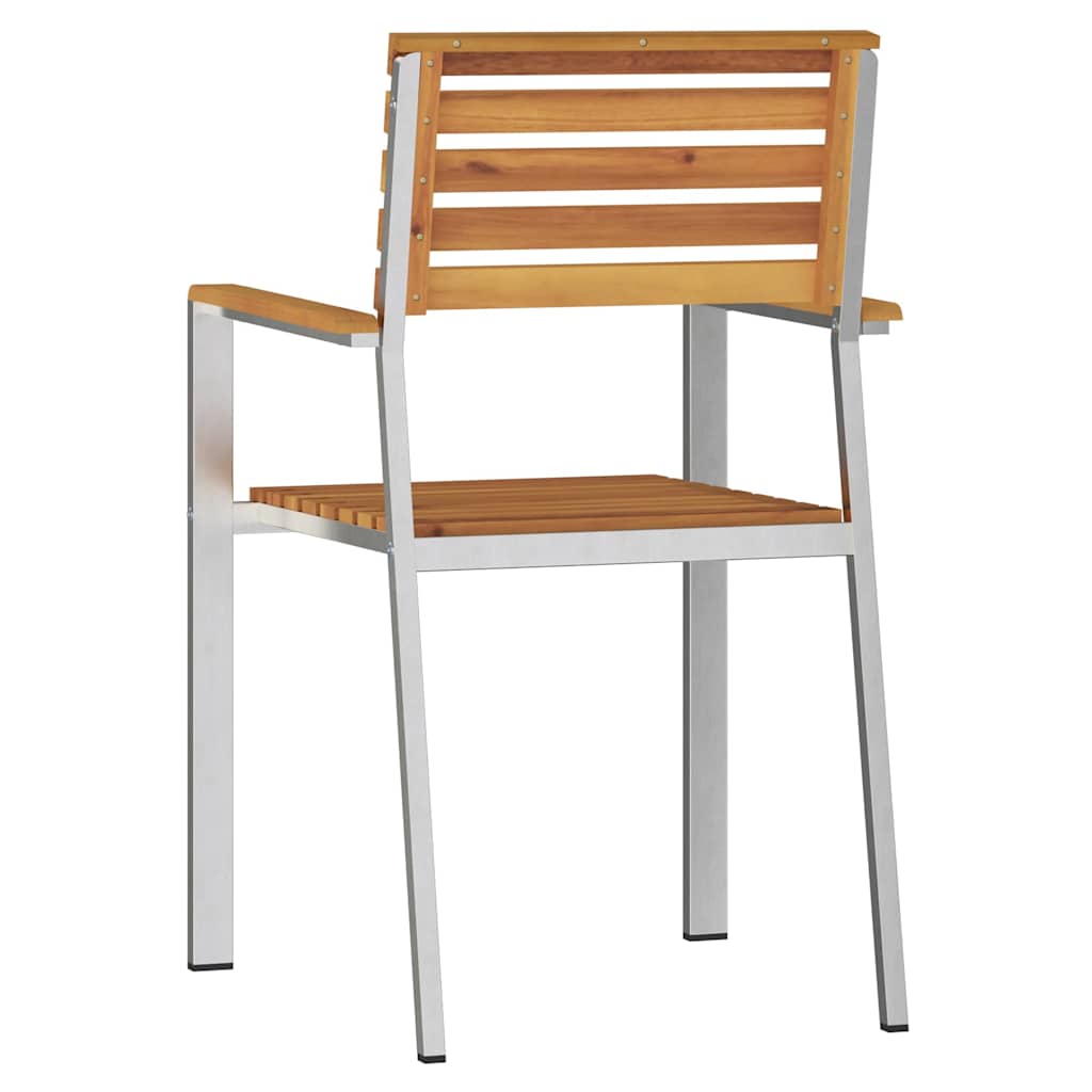 vidaXL Chaises de jardin 6 pcs bois huilé naturel 56 x 54,5 x 87 cm acacia massif