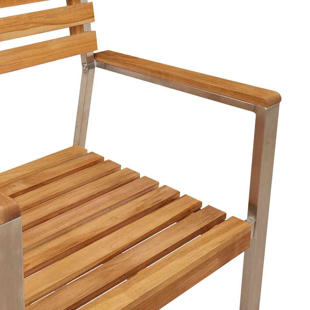 vidaXL Chaise de jardin 6 pcs Huilé naturel 56 x 54,5 x 87 cm Bois de teck massif